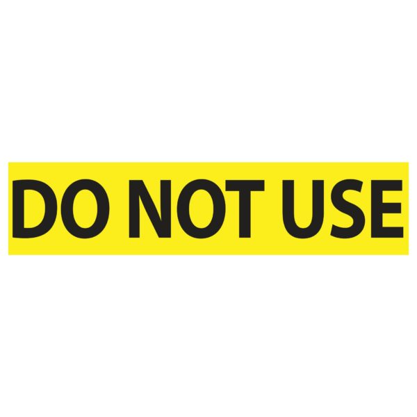 Do not use tape