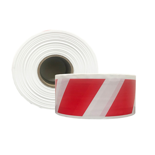 red and white striped tape